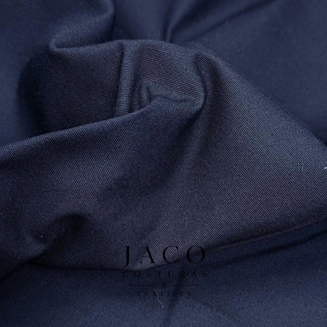 Gabardina Con Spandex Azul Marino