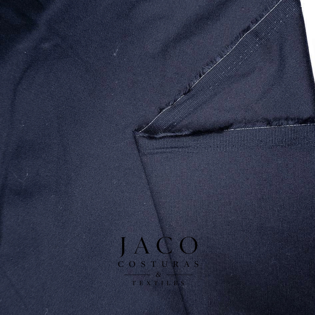 Gabardina Con Spandex Azul Marino - Imagen 2
