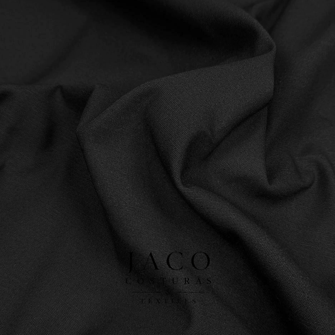 Gabardina Con Spandex Negro