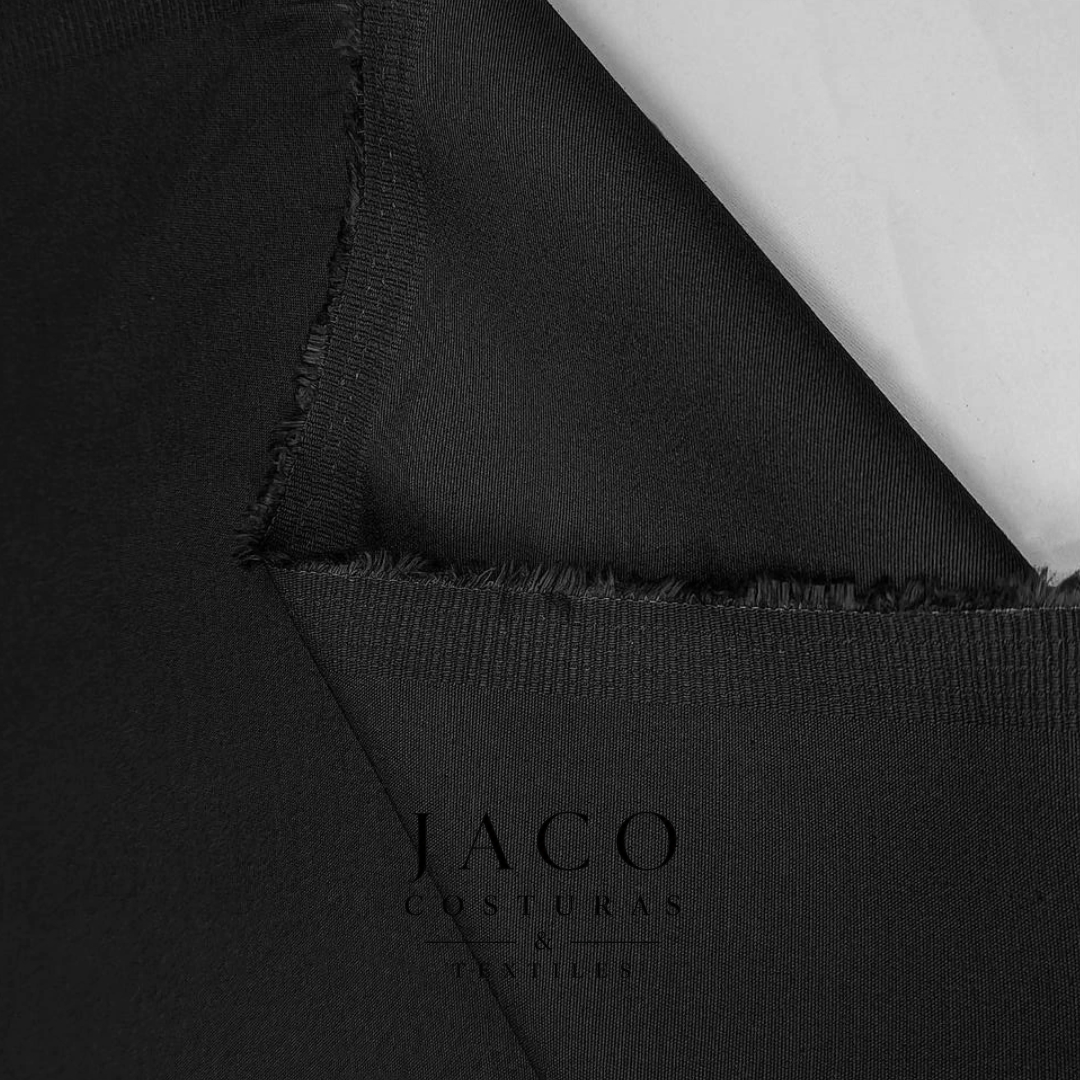 Gabardina Con Spandex Negro - Imagen 2