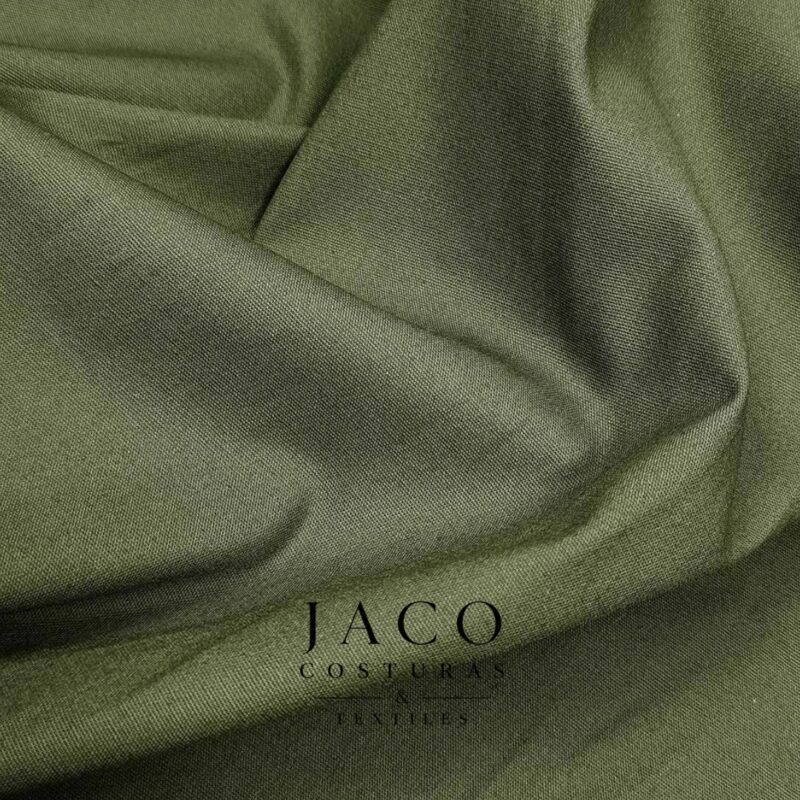 Gabardina Con Spandex Verde Militar