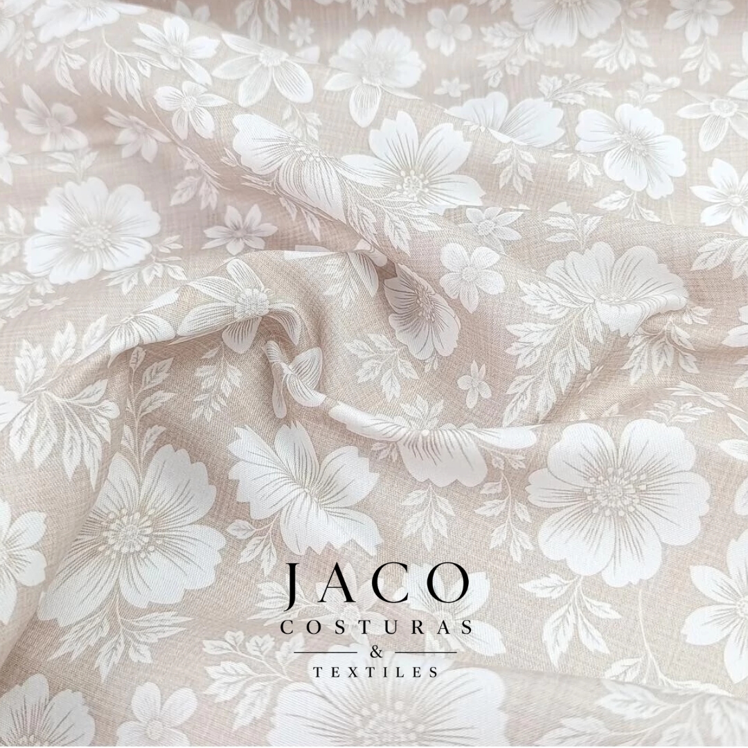 Gabardina Premium Lisboa Beige C/ Fores Blancas - Imagen 5