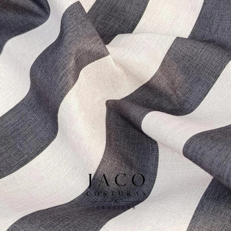 Gabardina Premium Lisboa Rayado Gris Oscuro