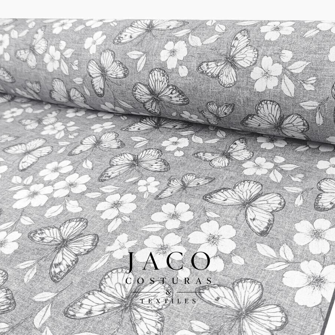 Gabardina Premium Lisboa Mariposas Y Flores - Imagen 2