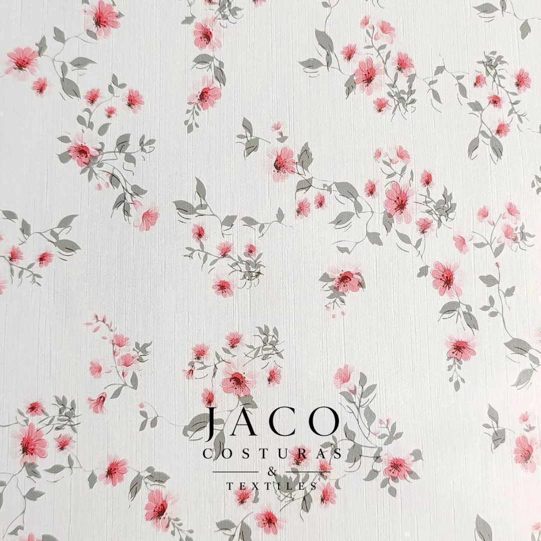 Hule Istanbul Blanco Con Florcitas Rojas - Imagen 4