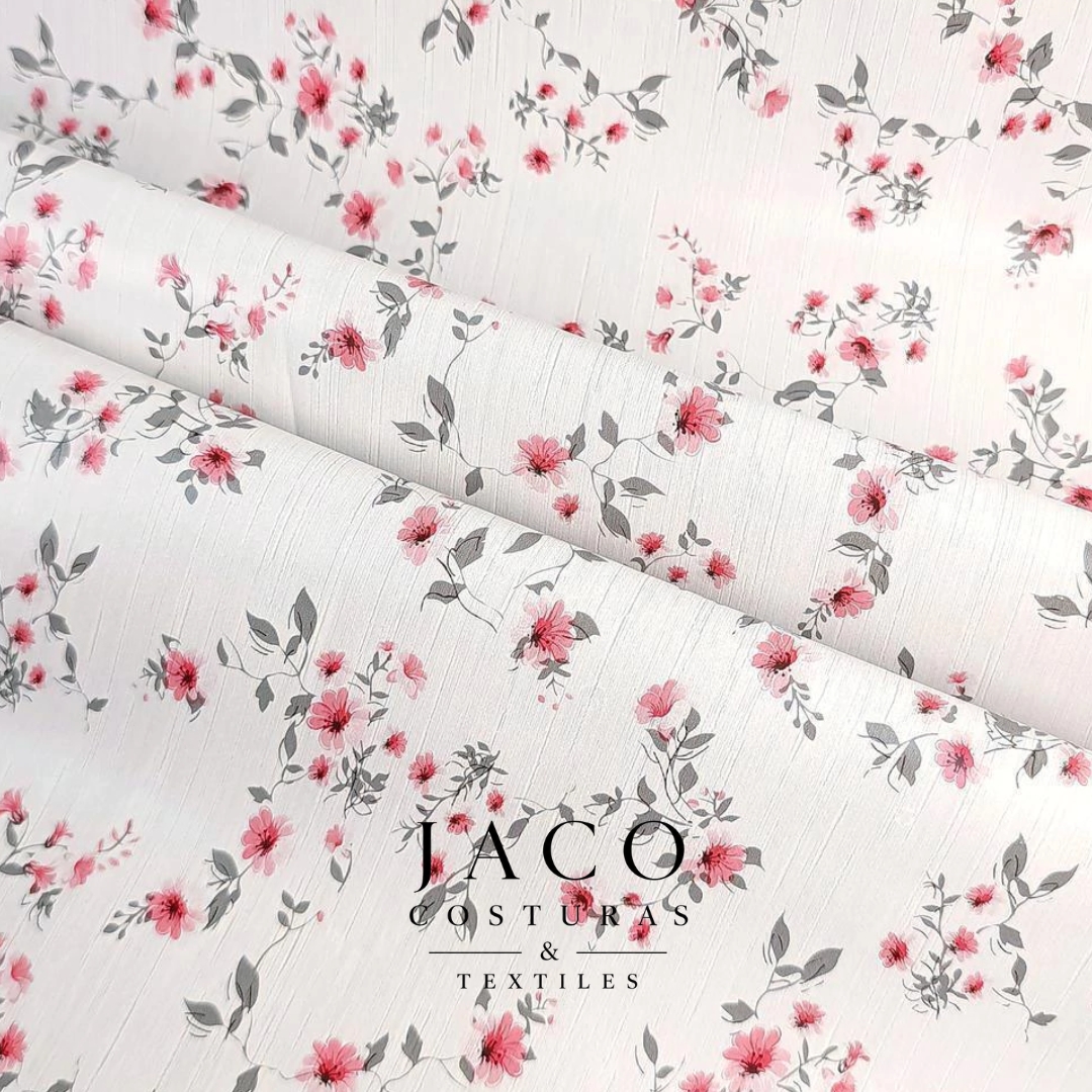 Hule Istanbul Blanco Con Florcitas Rojas
