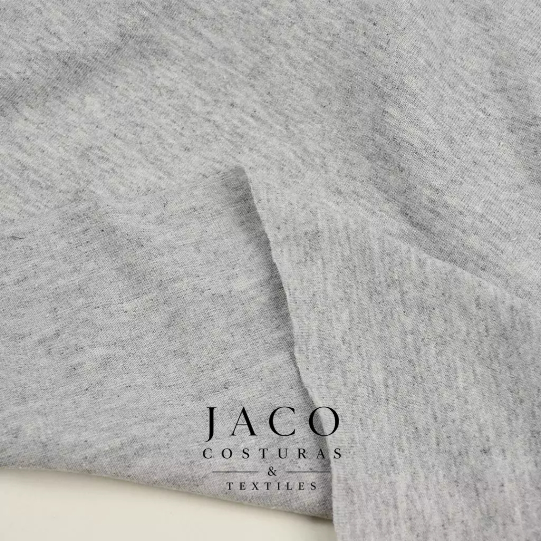 Jersey de Algodon 24/1 Gris Melange - Imagen 2
