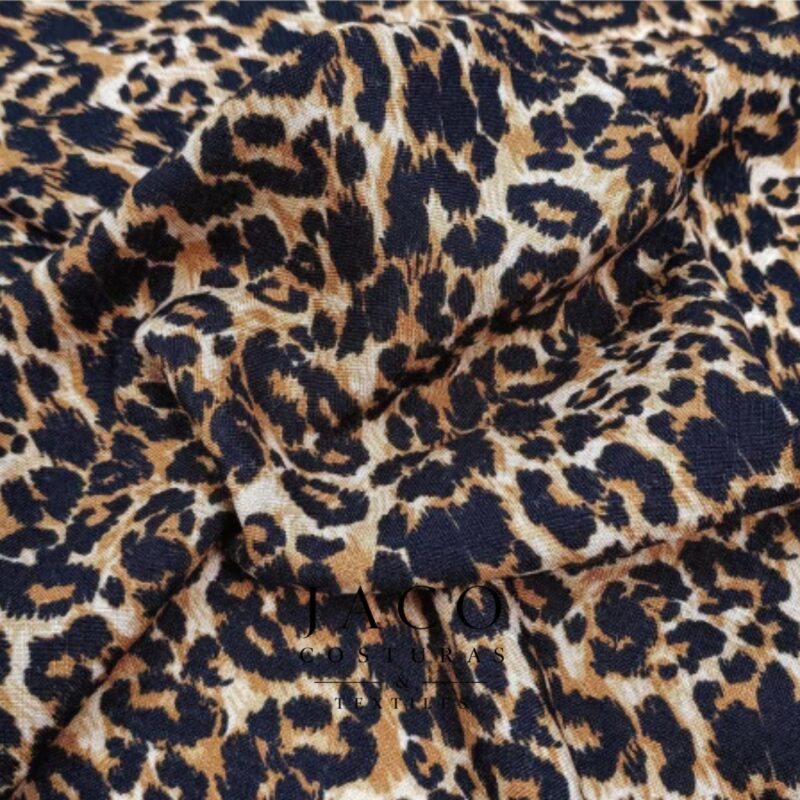 Lino Print Animal Print Tostado