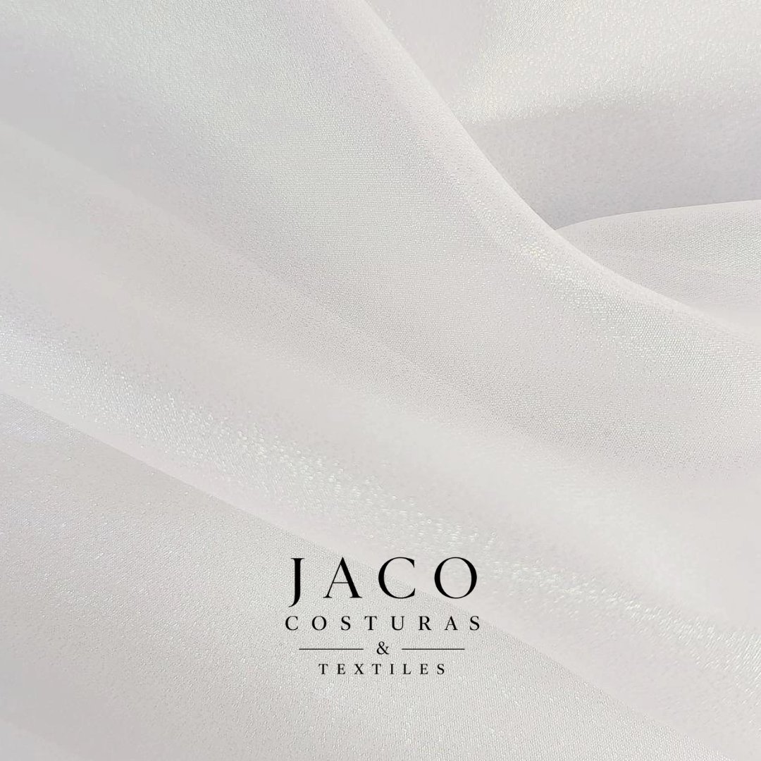 Organza Tornasol Blanco Off White - Imagen 3