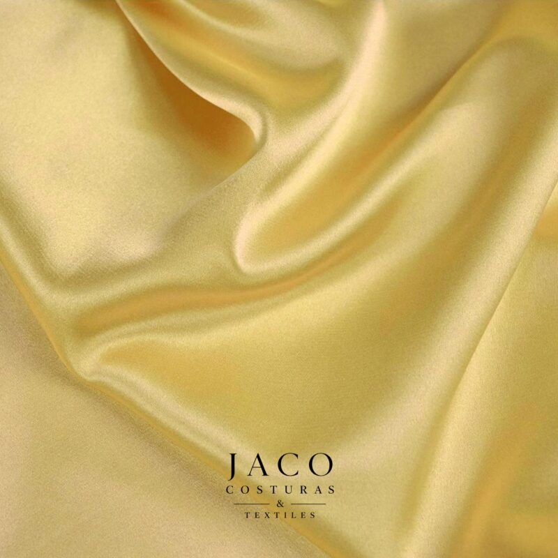 Satén Chamousse Con Spandex Liso Dorado