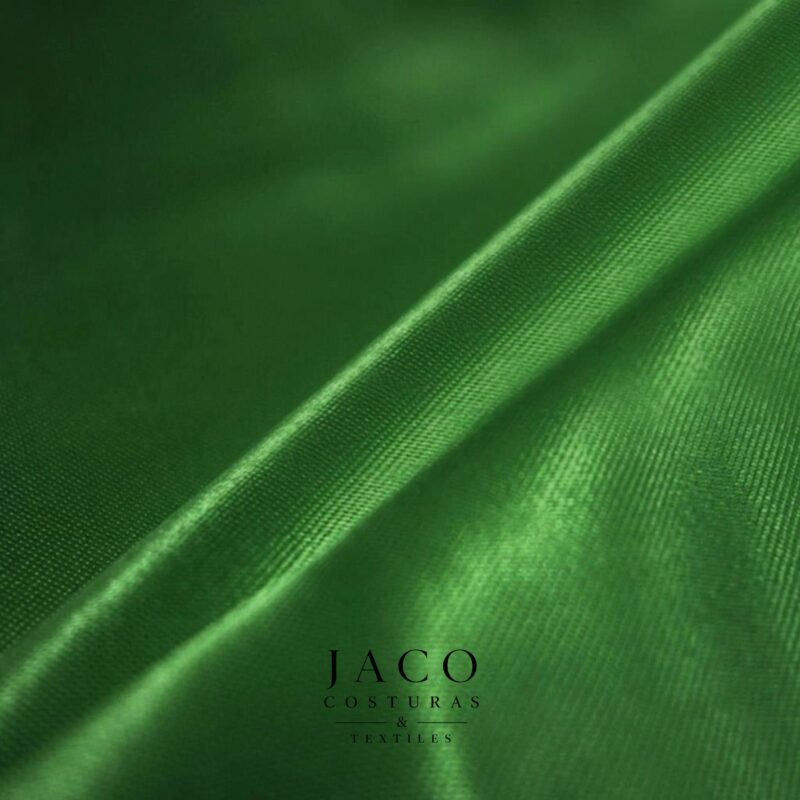 Raso Liso de Poliéster Verde Benetton