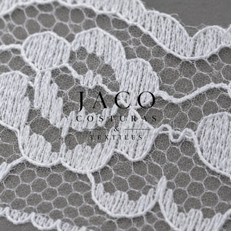 Puntilla De Nylon Abrotex de 30mm blanca